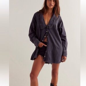 Free People 
Charlie Denim Shirt  NWT